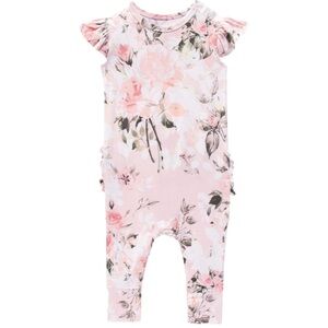 Posh Peanut Ruffle Sleeve Baby Romper